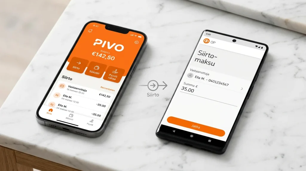 Pivo-sovellus ja Siirto-talletus vedonlyöntiin