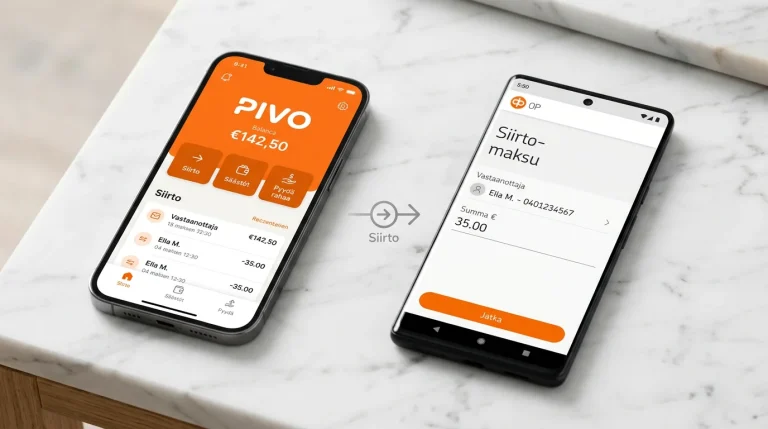 Pivo-sovellus ja Siirto-talletus vedonlyöntiin
