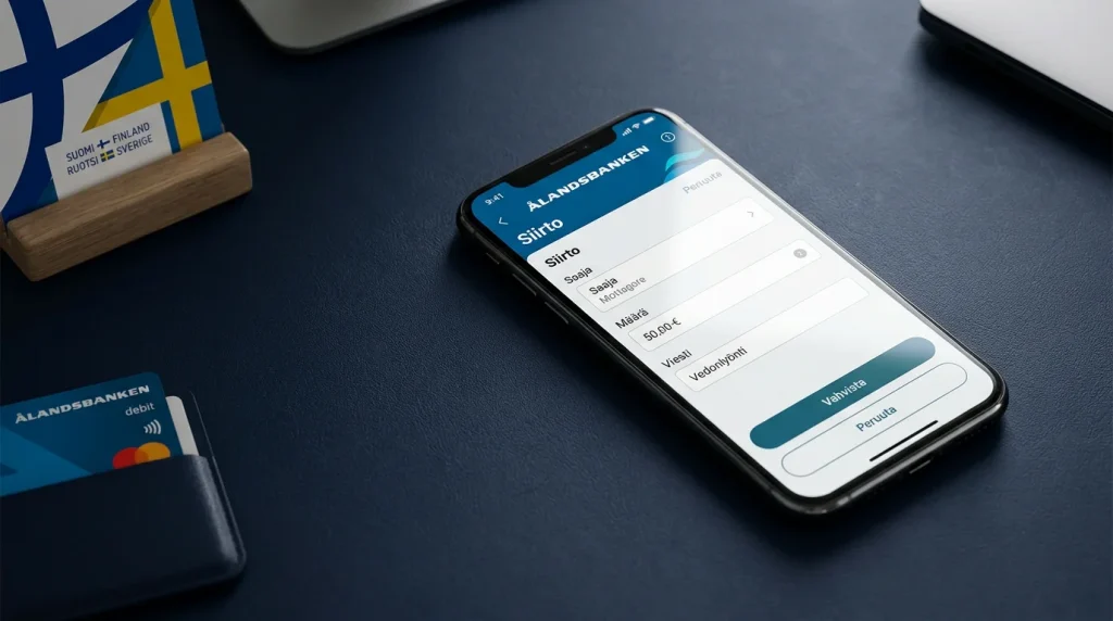 Siirto-talletus Ålandsbankenin mobiilisovelluksella vedonlyöntiin