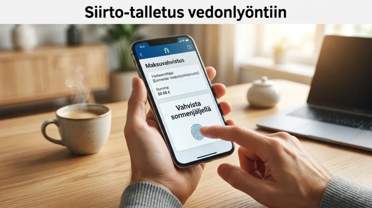 Siirto-talletus vedonlyöntisivustolle mobiilipankista vaihe vaiheelta