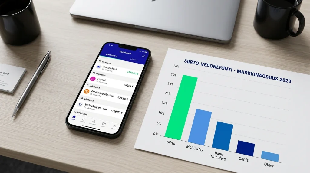 Siirto-maksutavan markkinaosuus suomalaisessa vedonlyönnissä